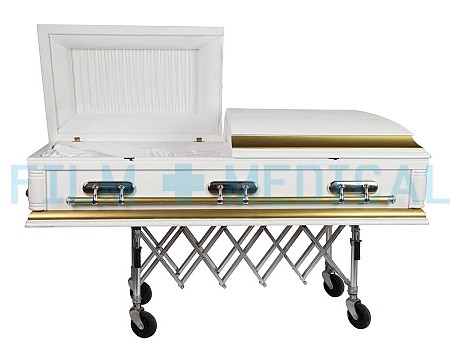 Coffin White and Gold with Plush Lining (coffin only)